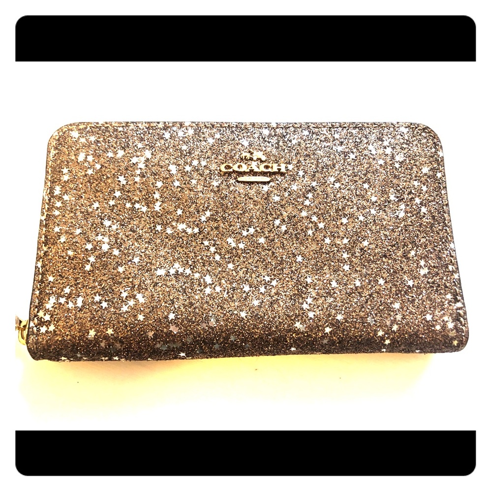 Sparkly gold Coach wallet!